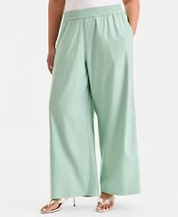 I.n.c. International Concepts Plus Pull-On Wide-Leg Pants, Created for Macy's