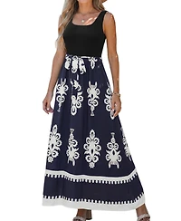 Cupshe Women's Prismatic Ornate Maxi Beach Dress