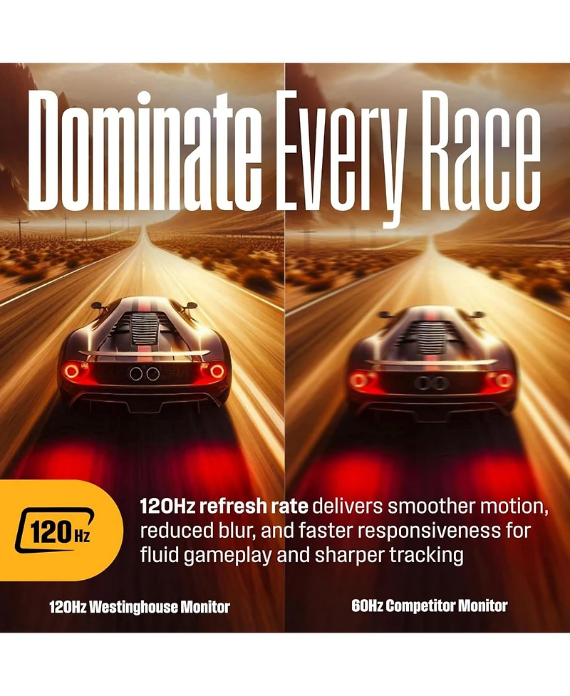 Westinghouse 49" Curved Ultrawide Gaming Monitor, 144Hz, Amd FreeSync, R1800 Curve,Built-in Speakers