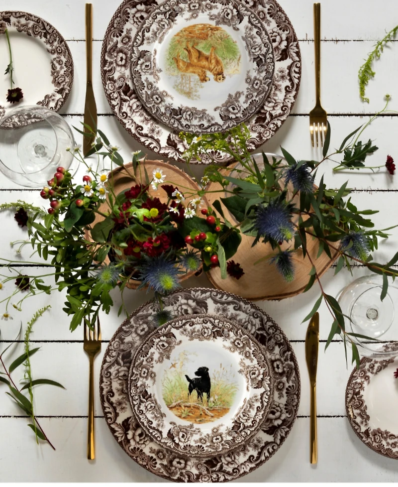 Spode Woodland Black Lab Cereal Bowl