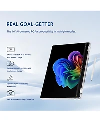 Hp OmniBook 7 16" 2-in-1 Laptop Intel Core Ultra 7 32GB Ram Intel Arc 140V 1TB Ssd Storage Windows 11 Home 60Hz - Silver