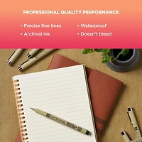 Sakura Pigma Micron Fineliner Pens, Archival Gray & Black Ink, Ass't Tip Sizes, 10 Pk
