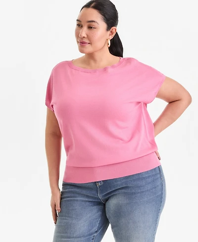 I.n.c. International Concepts Plus Dolman-Sleeve Sweater, Macy's Exclusive