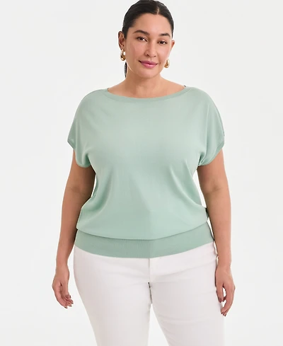 I.n.c. International Concepts Plus Dolman-Sleeve Sweater, Macy's Exclusive