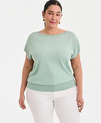 I.n.c. International Concepts Plus Dolman-Sleeve Sweater, Macy's Exclusive