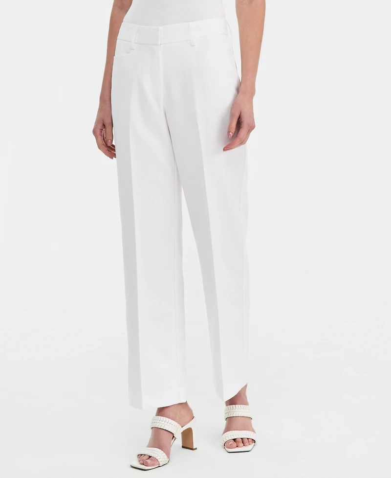 Tahari Asl Petite Stretch Mid Rise Flare Pants