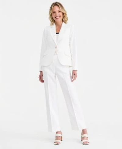 Tahari Asl Single Button Blazer Tank Top Stretch Flare Pants
