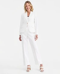 Tahari Asl Single Button Blazer Tank Top Stretch Flare Pants