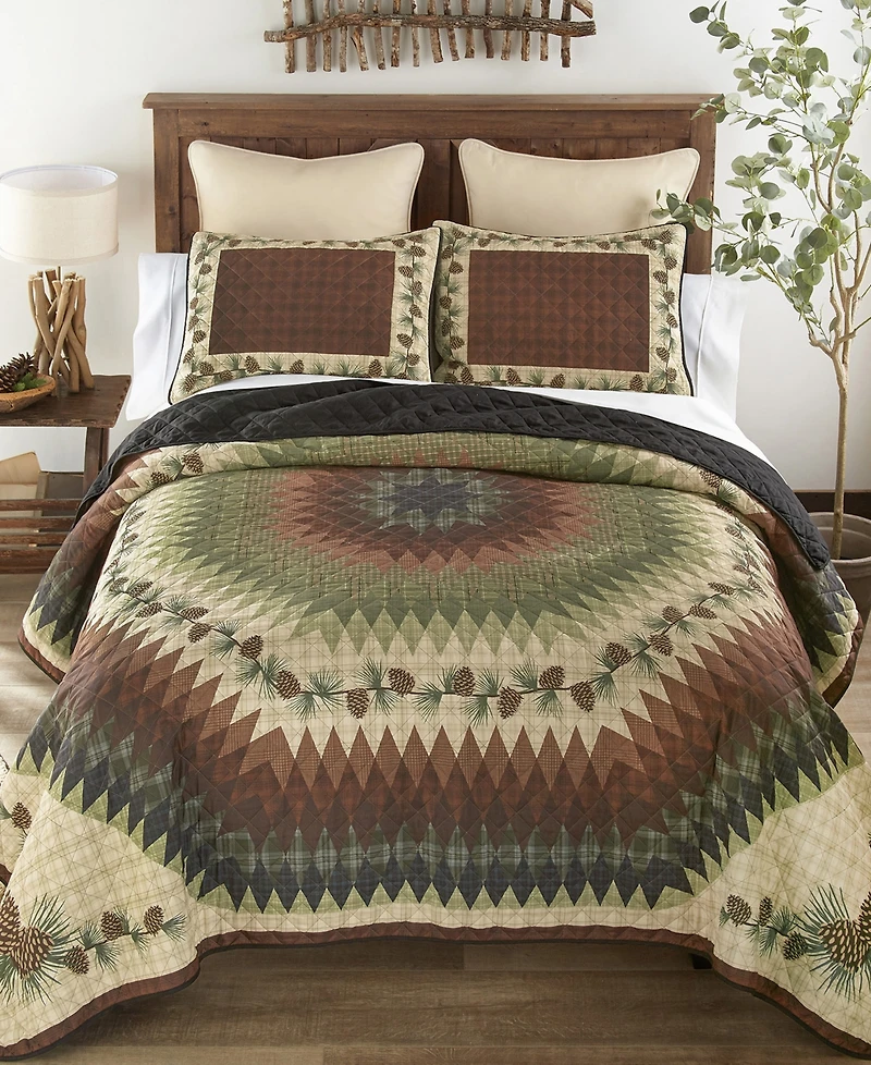 Donna Sharp Pine Circle 3-Pc. Quilt Set, Queen