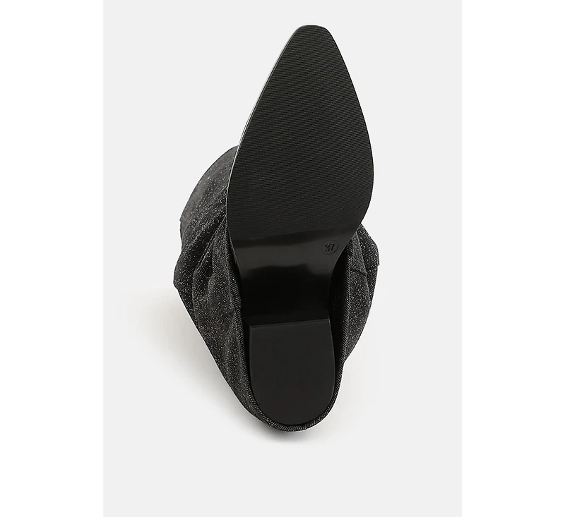 Capella Fold-Over Slouchy Denim Boot