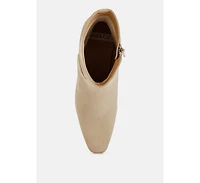 Rag & Co Hakra Flared Heel Suede Boots Women