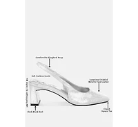 London Rag Women's Amberin Crinkled Metallic Slingback Heels