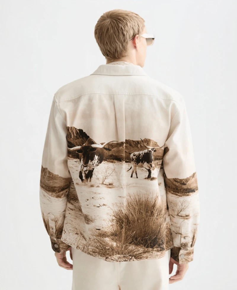 Scotch & Soda Men's Scenery Long-Sleeve Overshirt