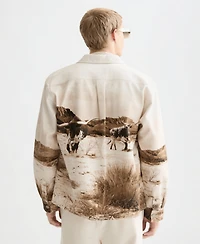 Scotch & Soda Men's Scenery Long-Sleeve Overshirt