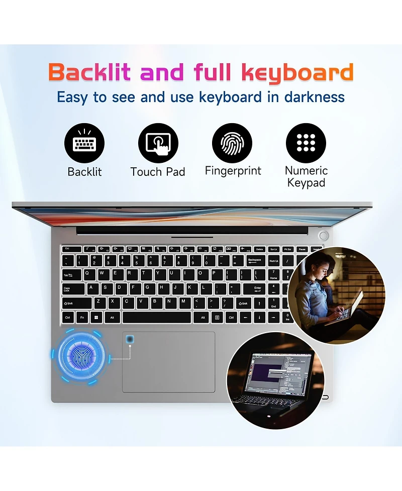 Nimo 17.3" Ips Fhd-Laptop Intel 6 Cores i3-1215U 16GB Ram 512GB Ssd 4.4GHz