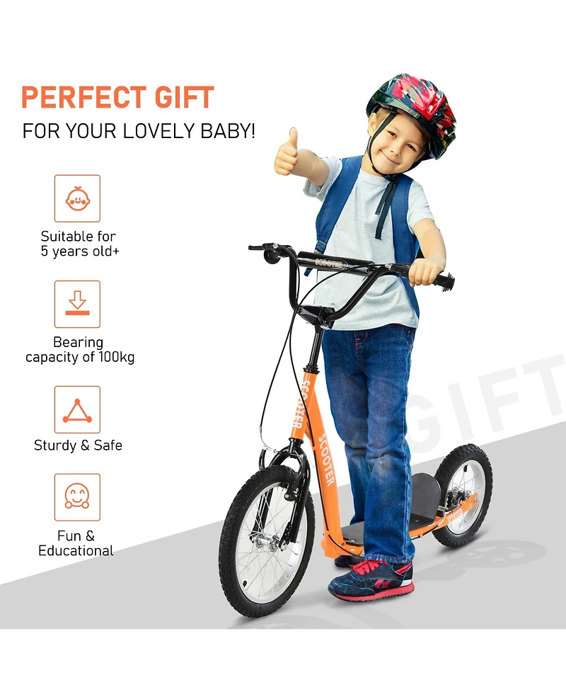 Hongge Adjustable Kick Scooter for Kids Ages 5 Plus