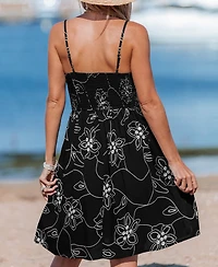 Cupshe Women's Tahiti Floral Mini Beach Dress