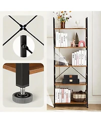 Yigii 5-Tier Narrow Bookshelf, Modern Design, Space-Saving, Durable, Easy Assembly