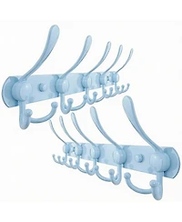 Yigii 5-Tri Stainless Steel Coat Rack, Heavy Duty, Blue, for Entryways & Bathrooms