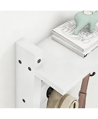 Yigii Elegant Wall Hook with Shelf - Stylish Storage for Coats, Hats, Bags - Durable Design