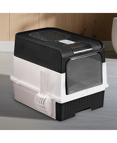 Aostirmotor Cube Design Cat Litter Box