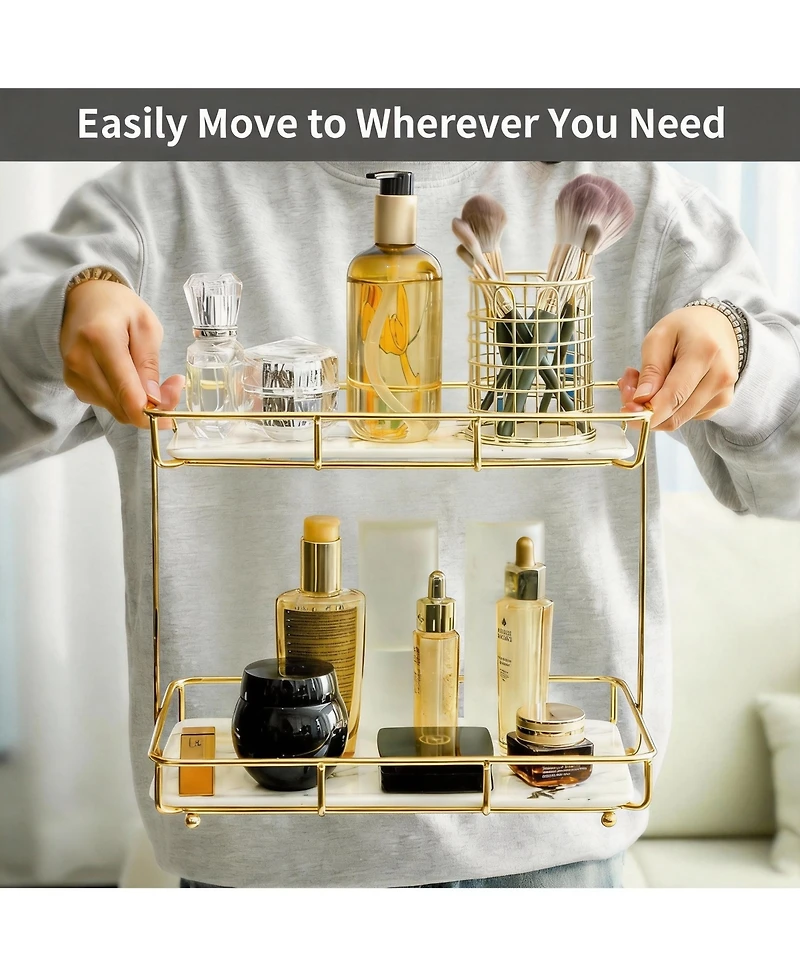 Yigii Stainless Steel Vanity Shelf for Bathroom and Kitchen