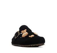 Xti Women's Suede Clogs With Teddy Bear Charms
