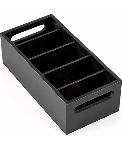 Yigii Wooden Pantry Organizer with 4 Slots for Dressings, Seasonings, and Snacks