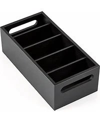 Yigii Wooden Pantry Organizer with 4 Slots for Dressings, Seasonings, and Snacks