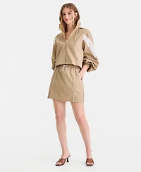 Bar Iii Women's Nylon Track Mini Skirt, Macy's Exclusive