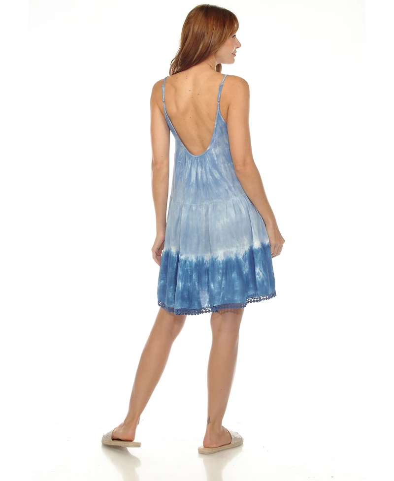 Raviya Women's Spaghetti Strap Tiered Short Swim Dress