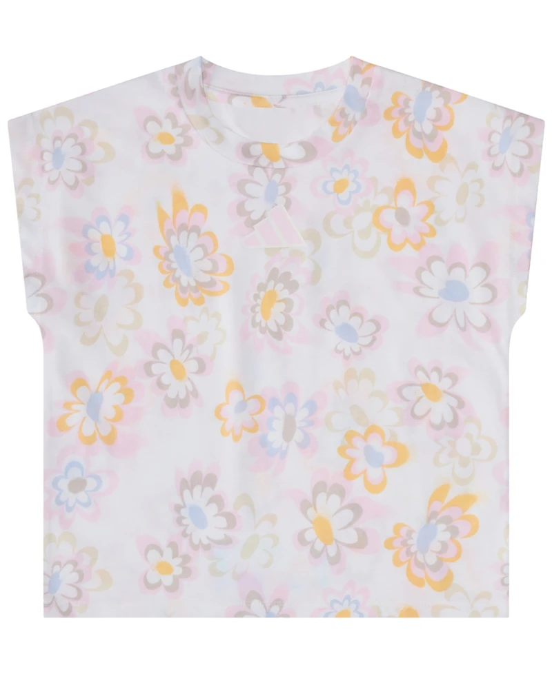 adidas Baby Girls' sleeveless T-Shirt and Skort, 2-Piece Set