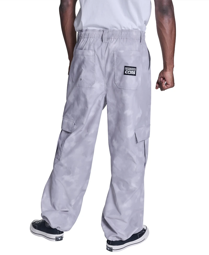 Converse Men's Box Pattern Wide Leg Cargo Pants