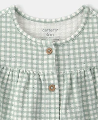 Carter's Baby Girls' Gingham Top, Shorts and Headband, 3-Piece Set