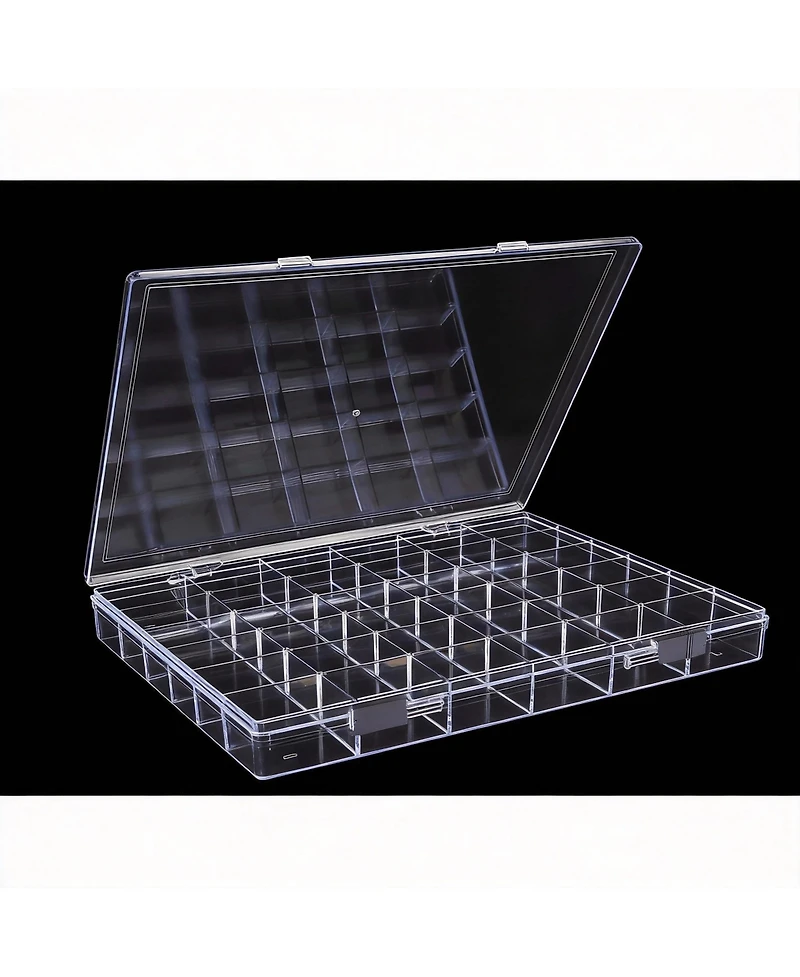 Yigii 36-Grid Clear Acrylic Jewelry Organizer for Small Items