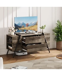 gaomon Tv Stand for 60/55/50/45 Inch Tv, 47" Mid Century Modern Entertainment Center for Living Room, Bedroom