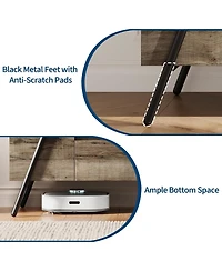 gaomon Tv Stand for 60/55/50/45 Inch Tv, 47" Mid Century Modern Entertainment Center for Living Room, Bedroom