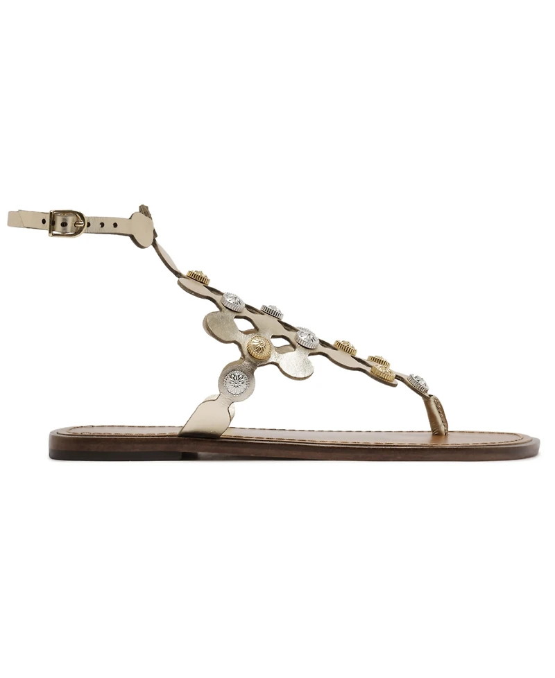 Arezzo Women's Haven Round Toe Flat Sandals