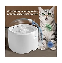Aostirmotor Automatic Pet Water Fountain Cat Bowls, 3000ML/101 oz, White
