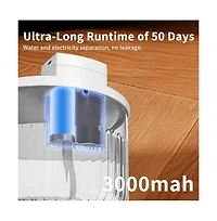 Aostirmotor Touch-Free Automatic Pet Waterer, 2L Smart Sensor Fountain with Continuous Fresh Water for Cats, White