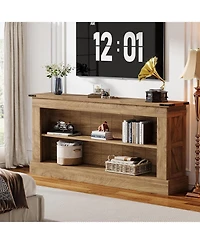 Tribesigns Farmhouse Tv Stand for 70-Inch Tv, 63" Entertainment Center with Storage, Modern Media Console Table