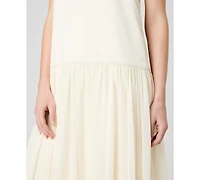 French Connection Women's Marina Silky Square Neck Maxi Dress