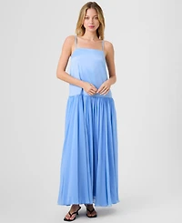 French Connection Women's Marina Silky Square Neck Maxi Dress