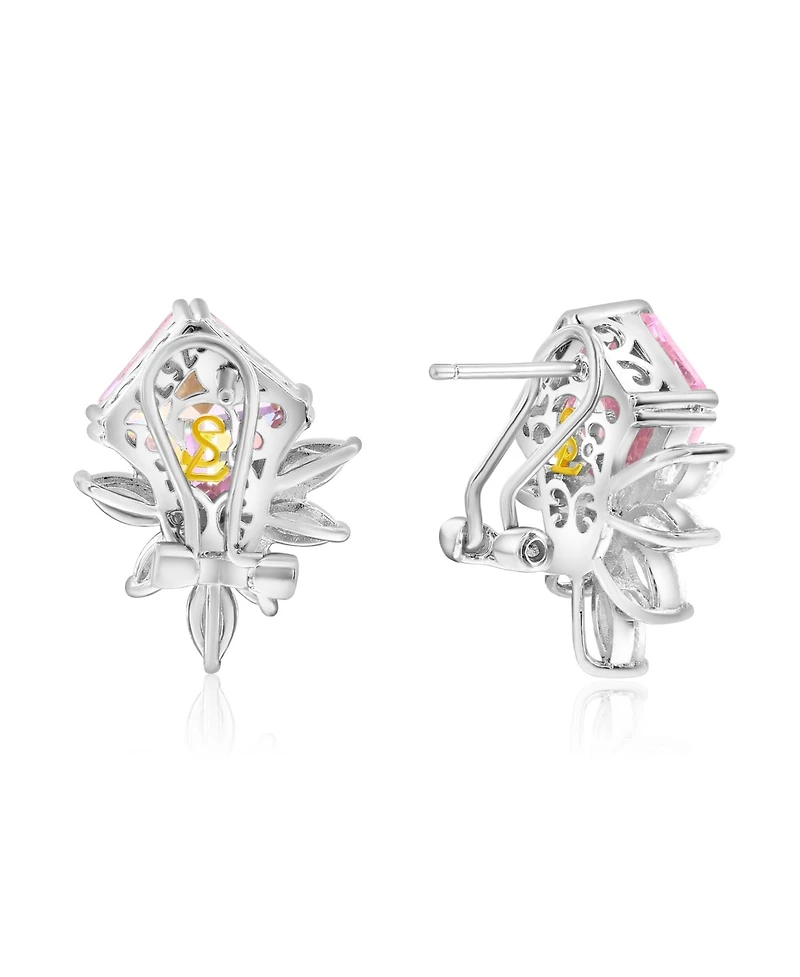Suzy Levian New York Sterling Multi-cut Cluster Cubic Zirconia Butterfly Earrings