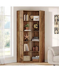 Tribesigns 6-Tier Corner Bookshelf, 70.9" Tall