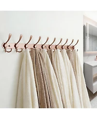 Yigii Heavy Duty 38" Long 10-Tri Hooks Coat Rack, Anti-Tear & Anti-Slide