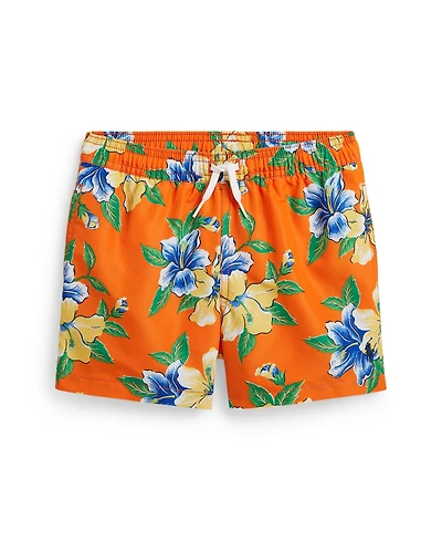 Polo Ralph Lauren Boys' 2-7 Hibiscus Print Traveler Swim Trunks