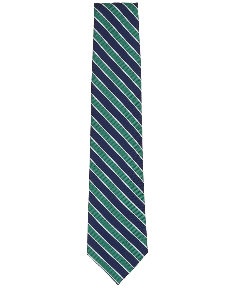 B by Brooks Brothers Men's Classic Textured Bold Stripe Pattern Tie