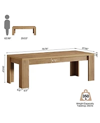 Tribesigns 78.7-Inch Extra Long Computer Desk, Two Person Double Gaming Desk for 2 People, Workstaion