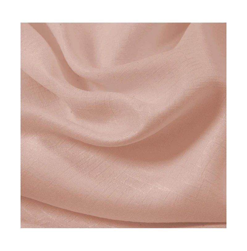 Olivia Gray Lynx Matte Embossed Blackout Grommet Panel - 52x84", Blush
